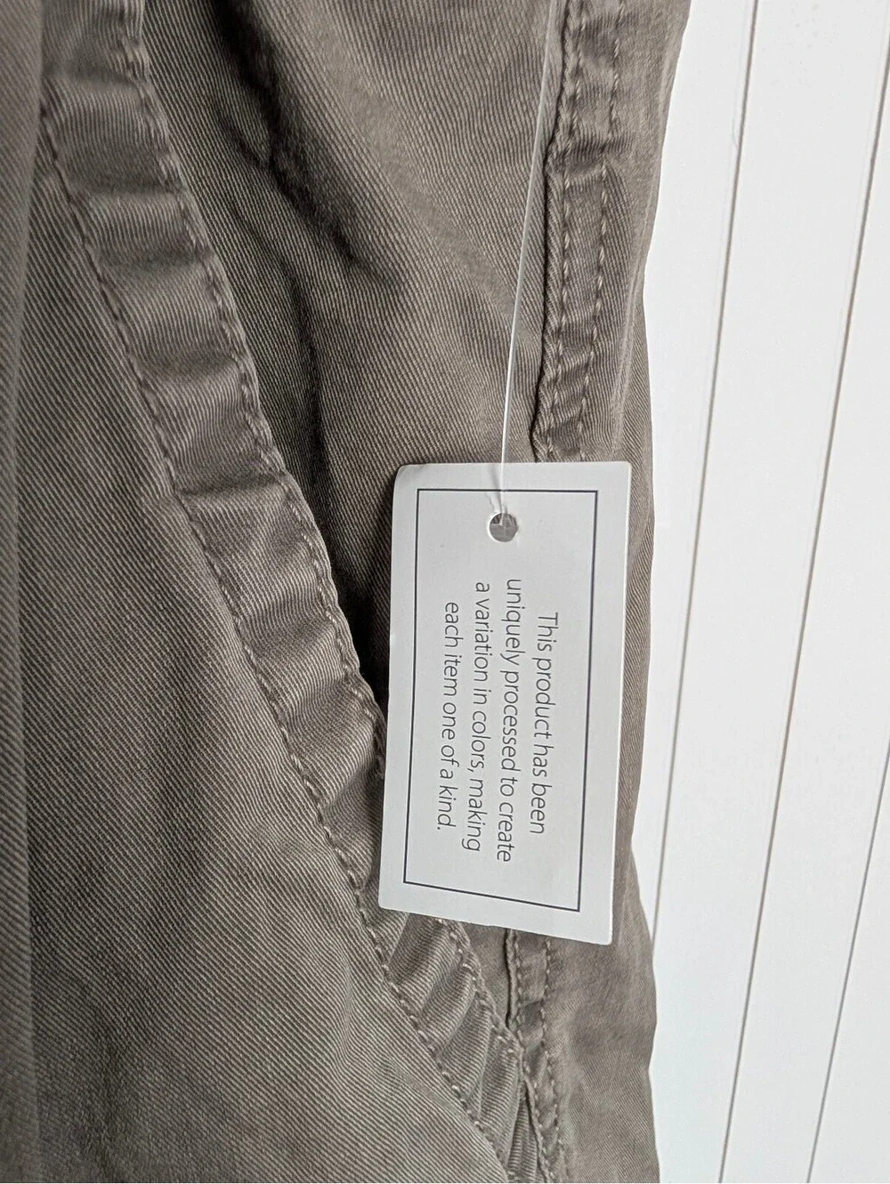No Boundaries Men's XL Cargo Pants NWT Straight Fit Taupe Drawstring Stretch